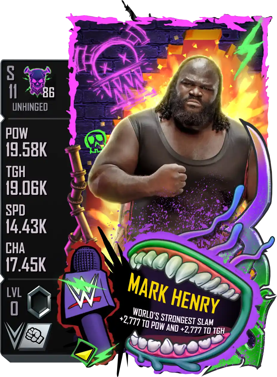 Unhinged, Mark Henry, Standard Card from WWE Supercard
