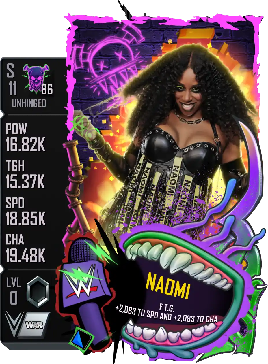 Unhinged, Naomi, Standard Card from WWE Supercard