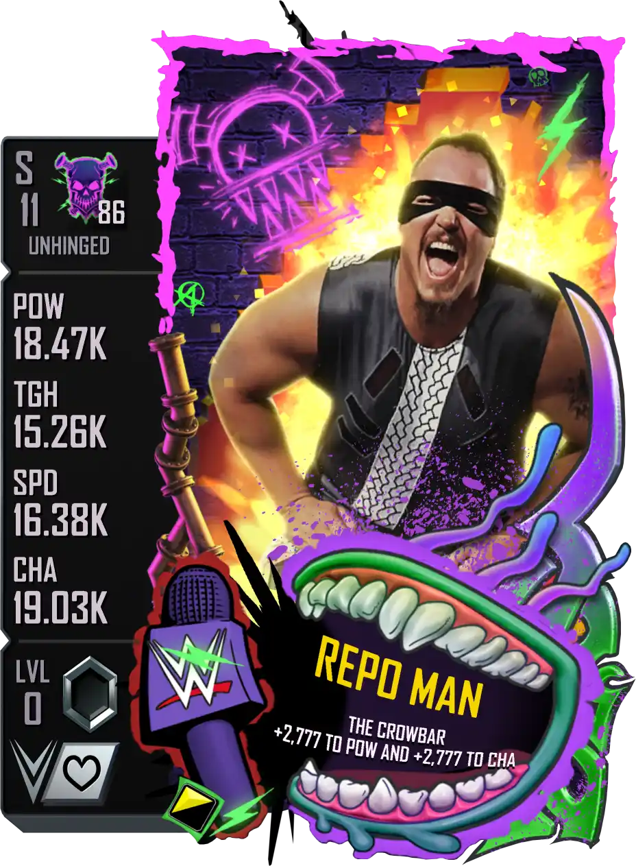 Unhinged, Repo Man, Standard Card from WWE Supercard