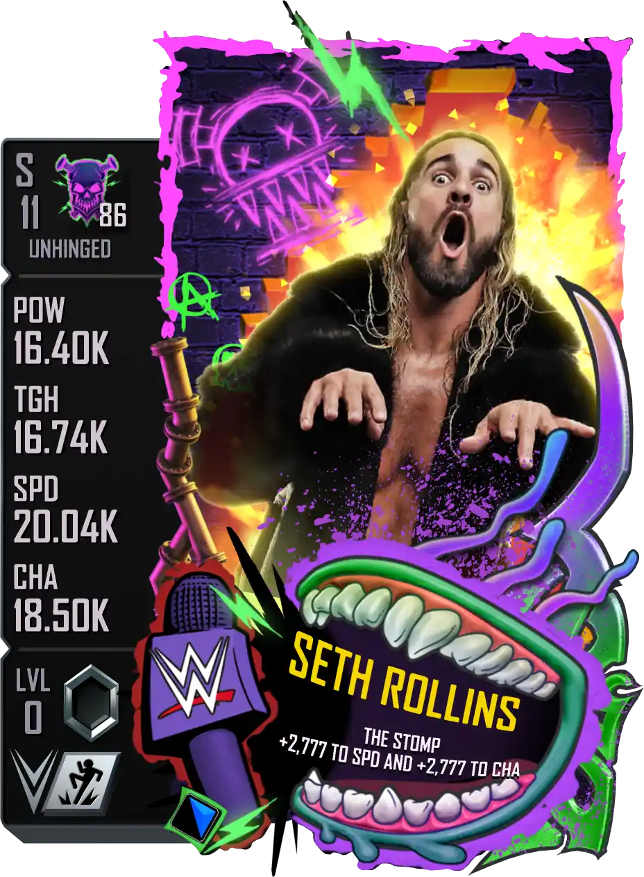 Unhinged, Seth Rollins, Standard Card from WWE Supercard