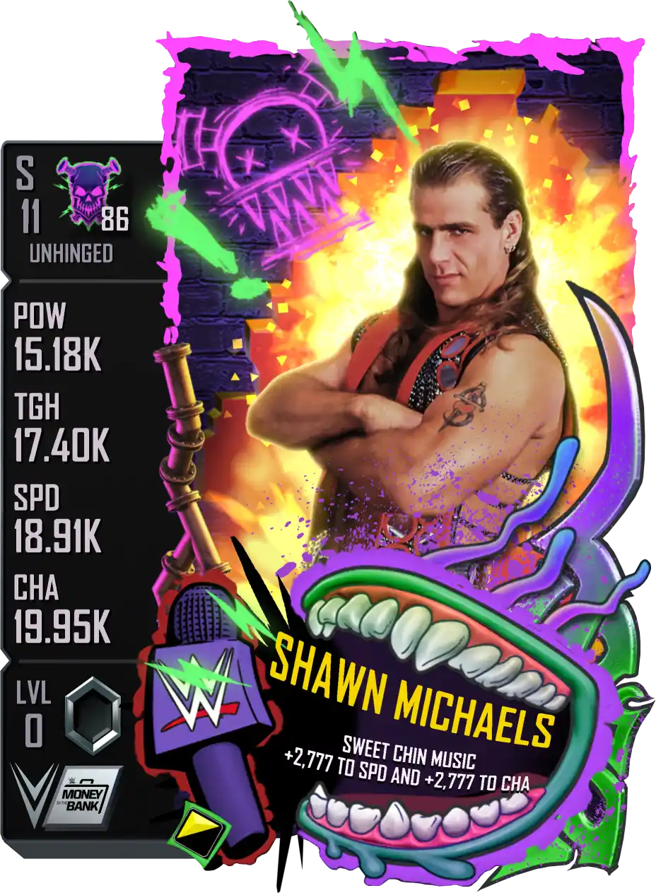 Unhinged, Shawn Michaels, Standard Card from WWE Supercard