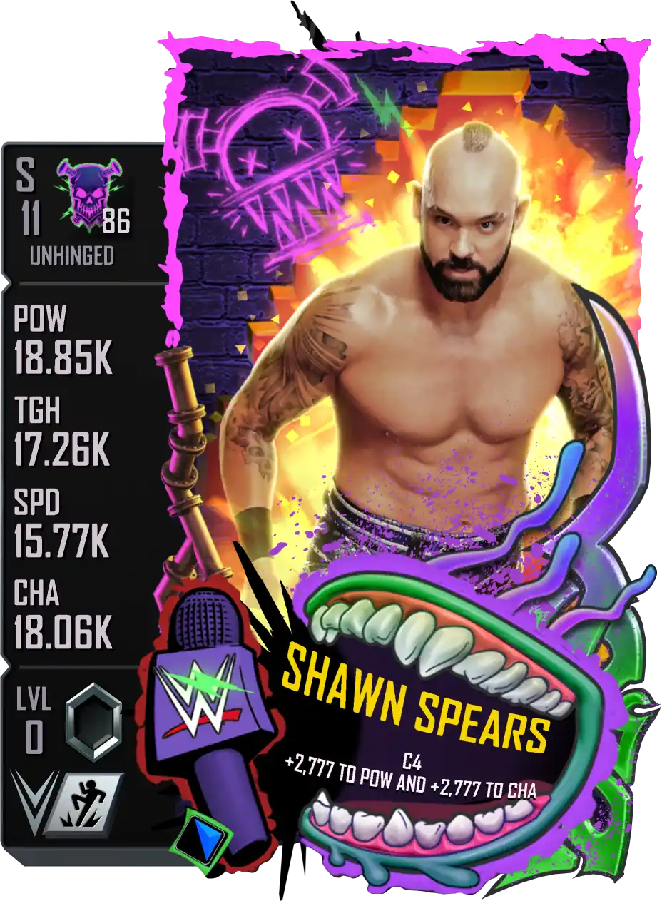 Unhinged, Shawn Spears, Standard Card from WWE Supercard