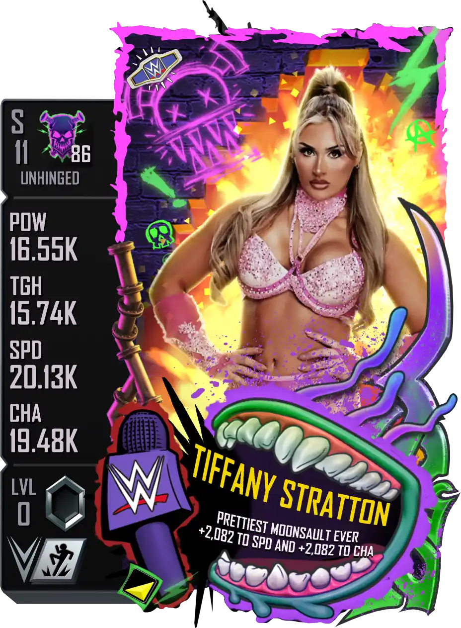 Unhinged, Tiffany Stratton, Standard Card from WWE Supercard