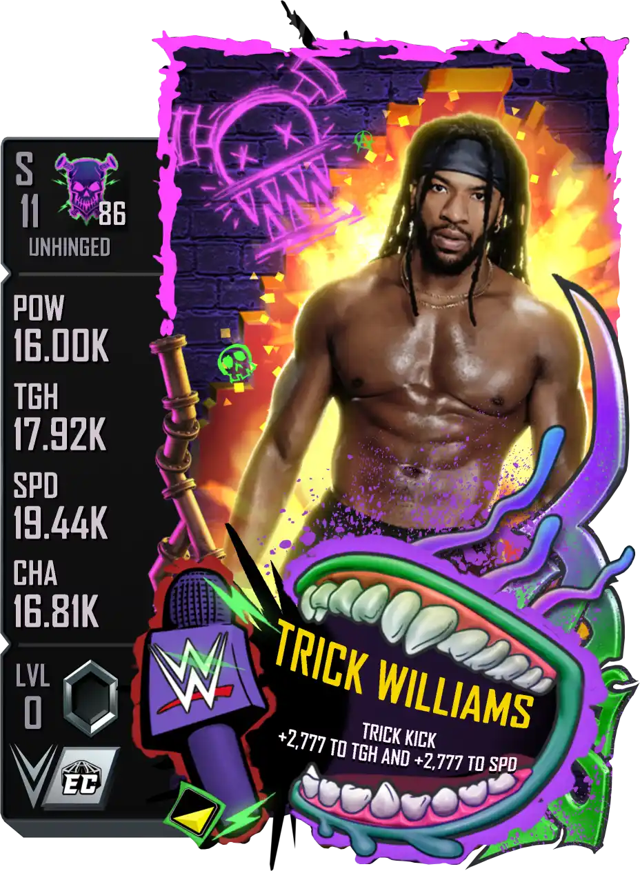 Unhinged, Trick Williams, Standard Card from WWE Supercard