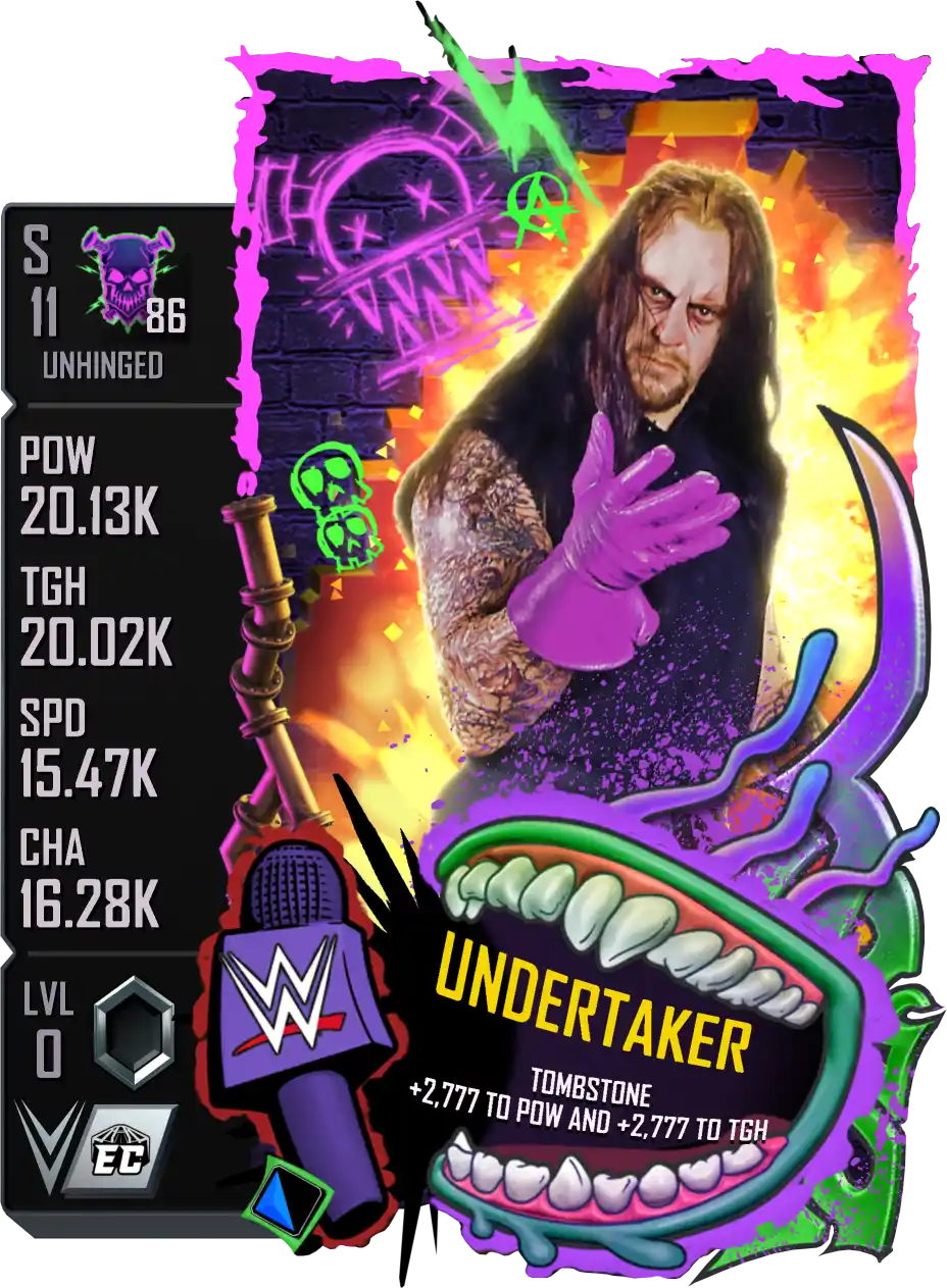 Unhinged, Undertaker, Standard Card from WWE Supercard