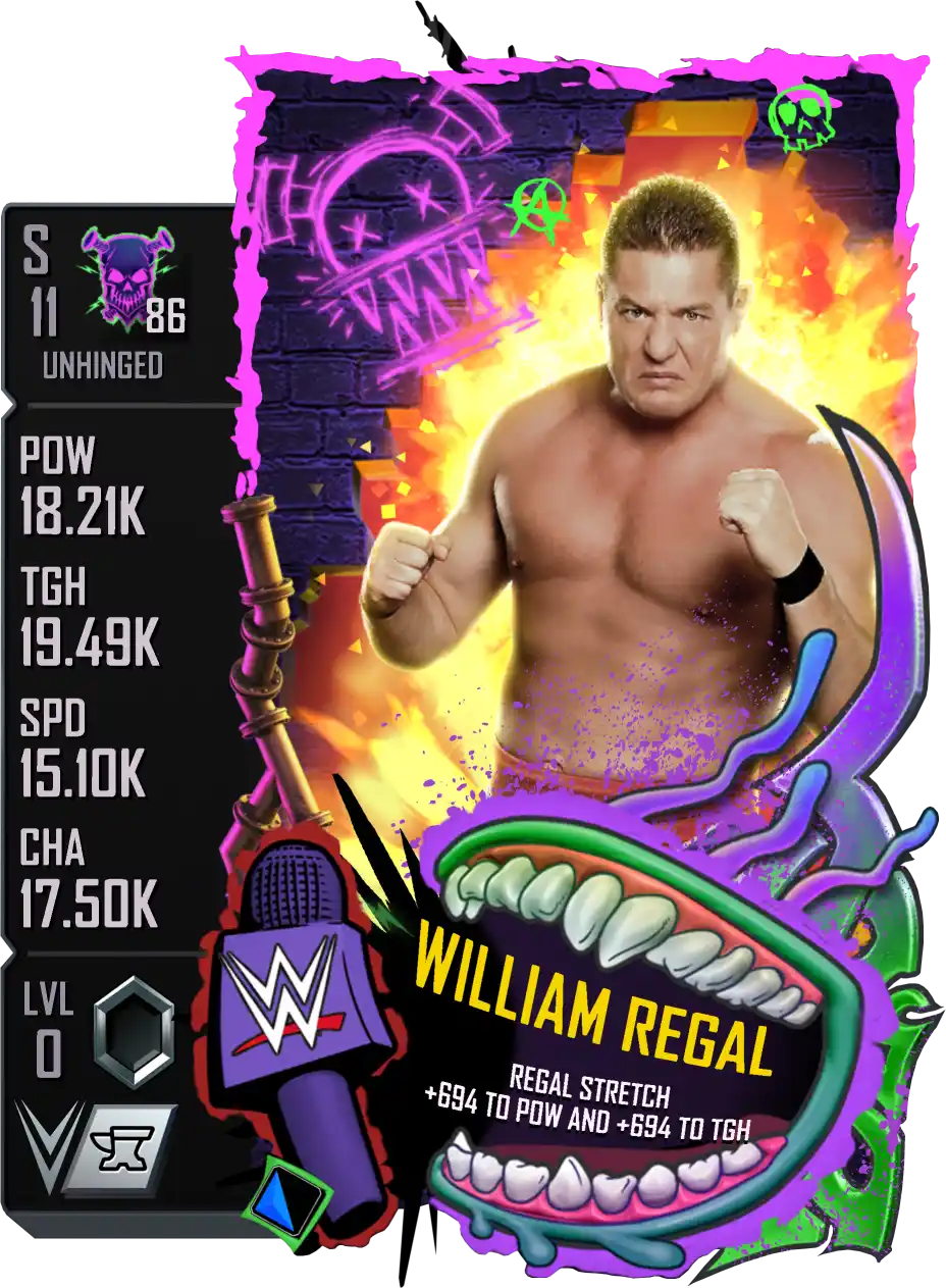 Unhinged, William Regal, Standard Card from WWE Supercard