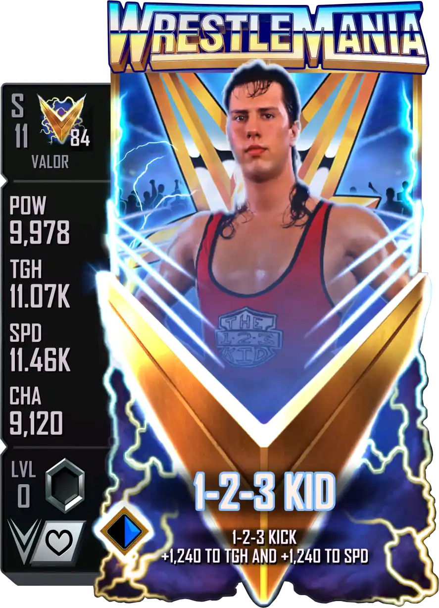 Valor, 1-2-3 Kid, Standard Card from WWE Supercard