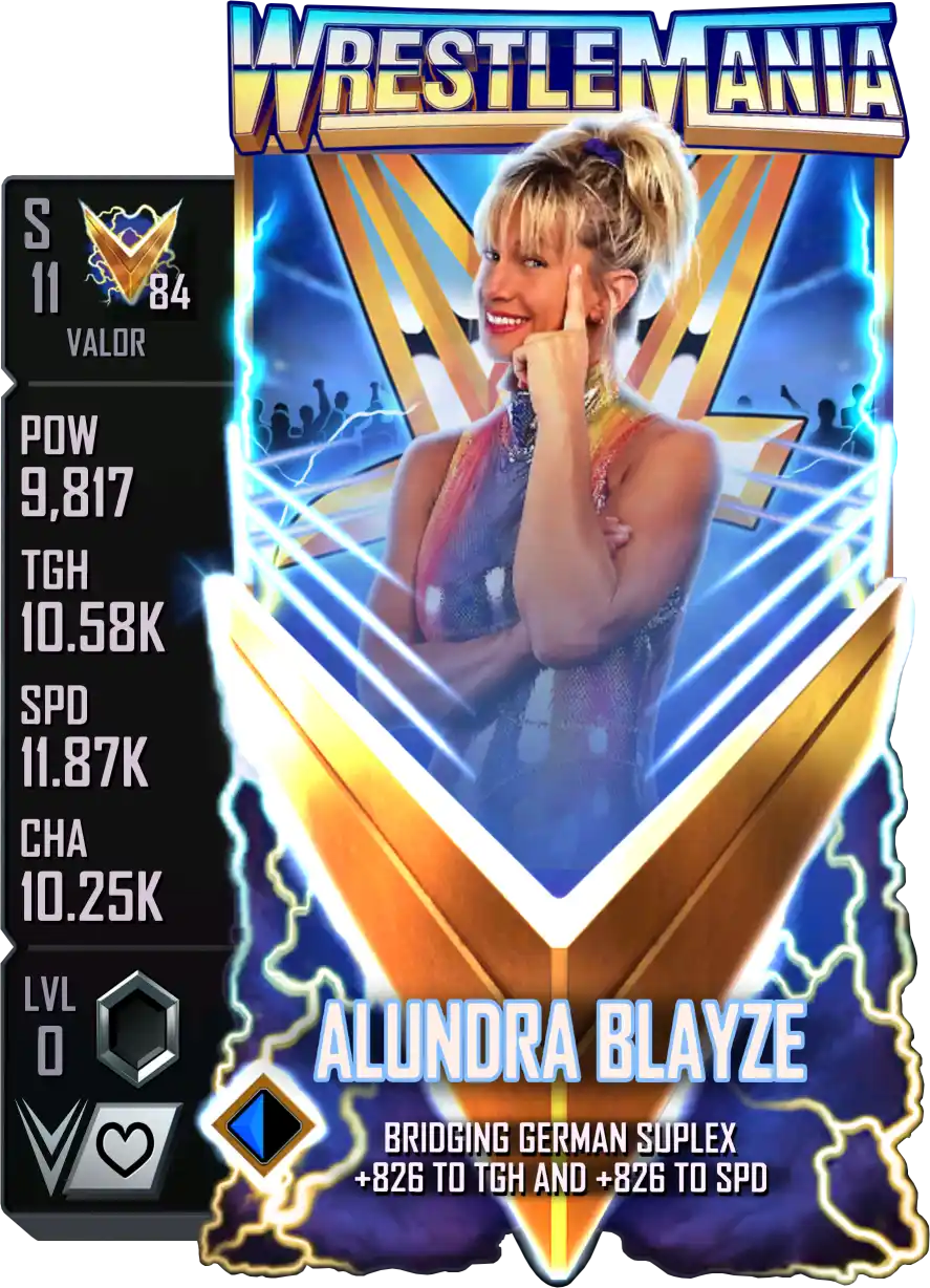 Valor, Alundra Blayze, Standard Card from WWE Supercard