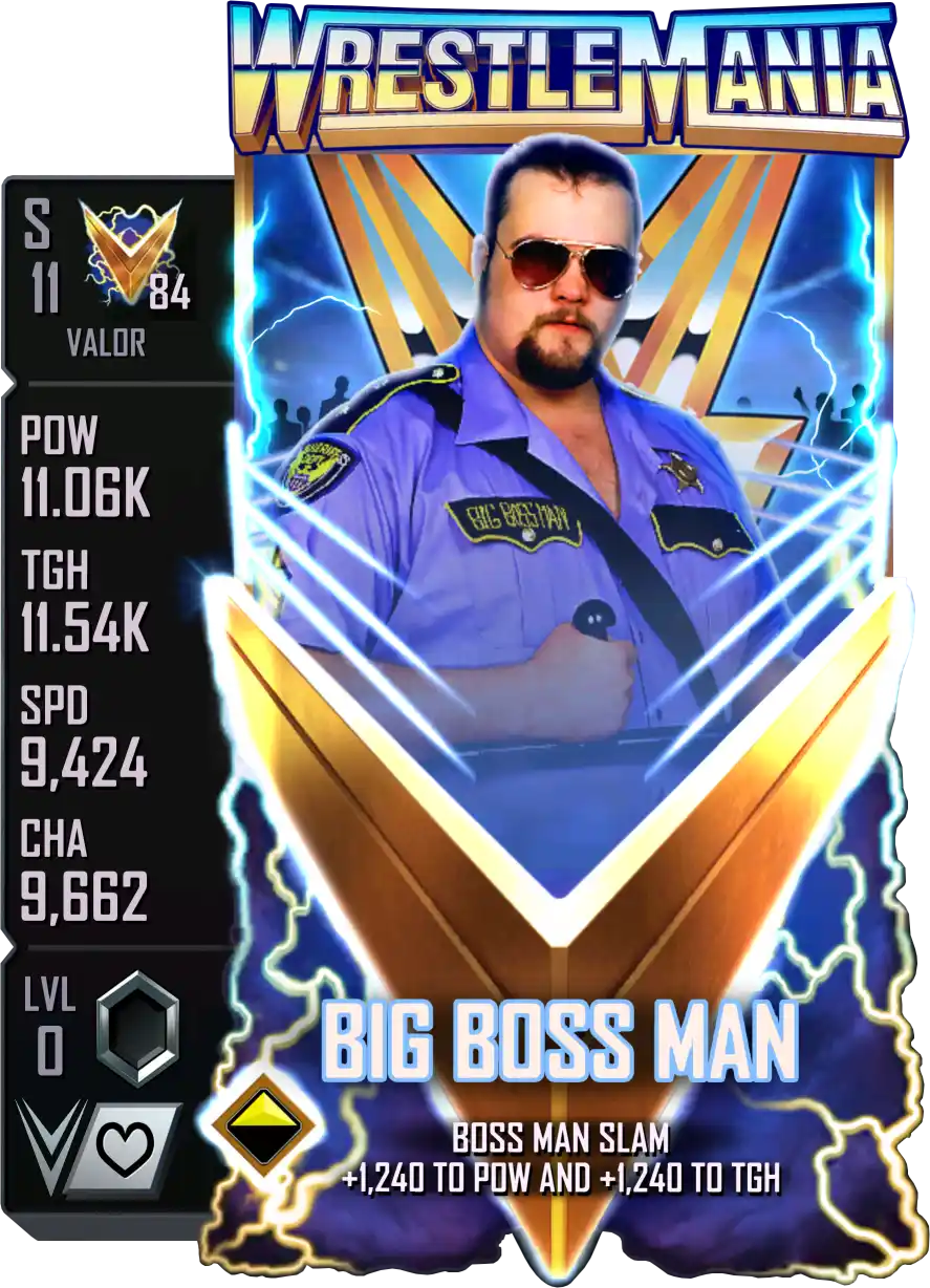 Valor, Big Boss Man, Standard Card from WWE Supercard
