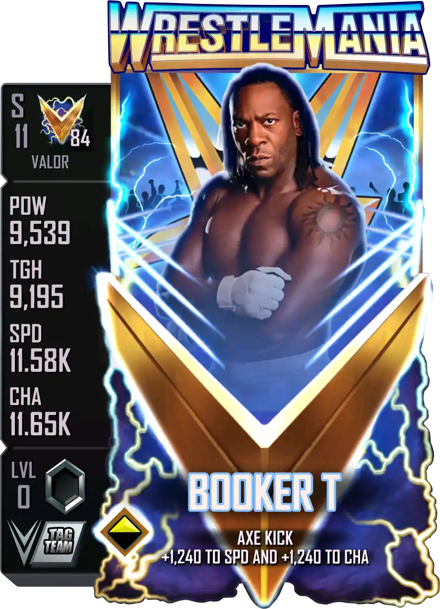 Valor, Booker-T, Standard Card from WWE Supercard