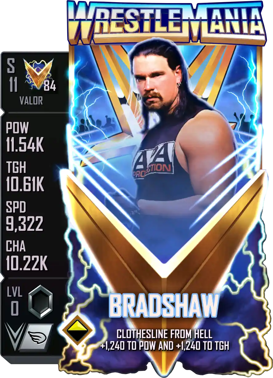Valor, Bradshaw, Standard Card from WWE Supercard