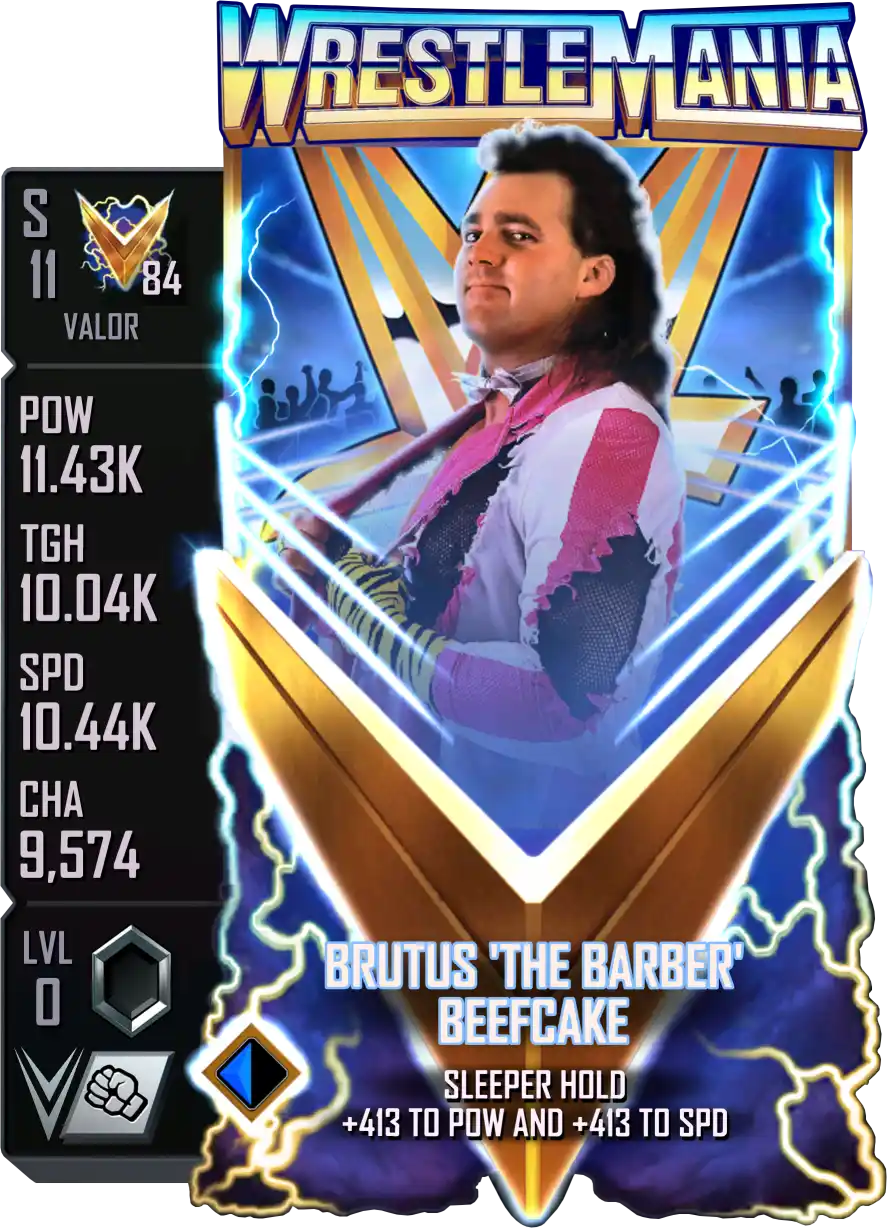 Valor, Brutus Beefcake, Standard Card from WWE Supercard
