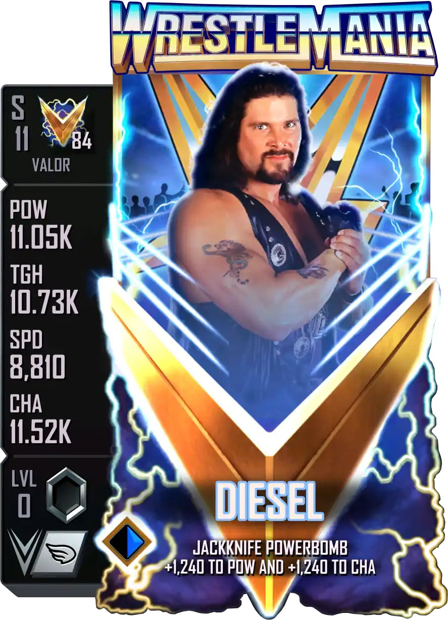 Valor, Diesel, Standard Card from WWE Supercard