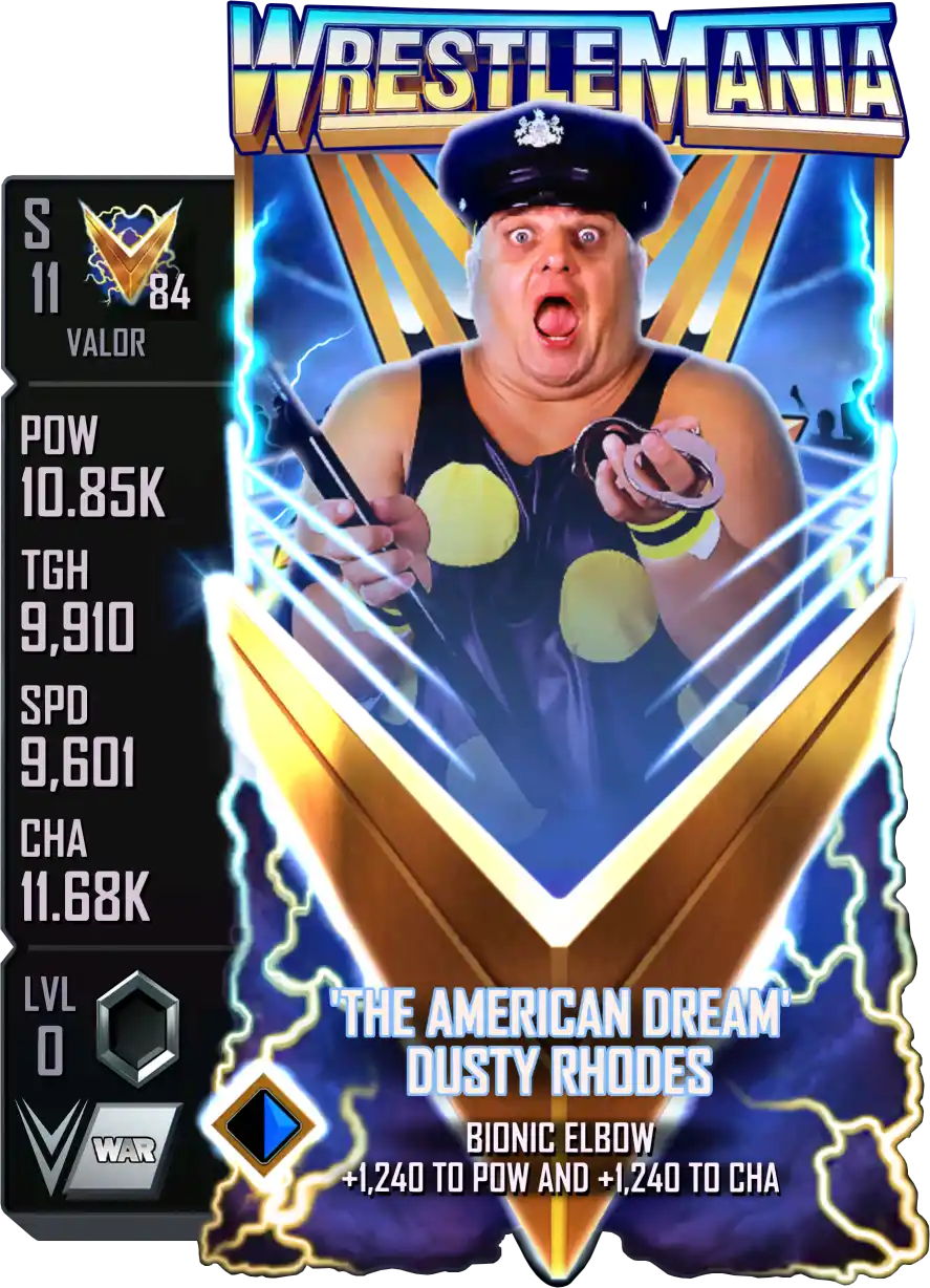 Valor, Dusty Rhodes, Standard Card from WWE Supercard