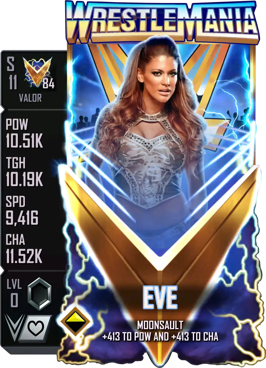 Valor, Eve, Standard Card from WWE Supercard