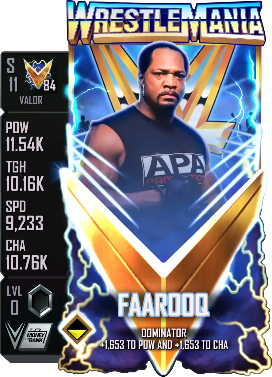 Valor, Faarooq, Standard Card from WWE Supercard