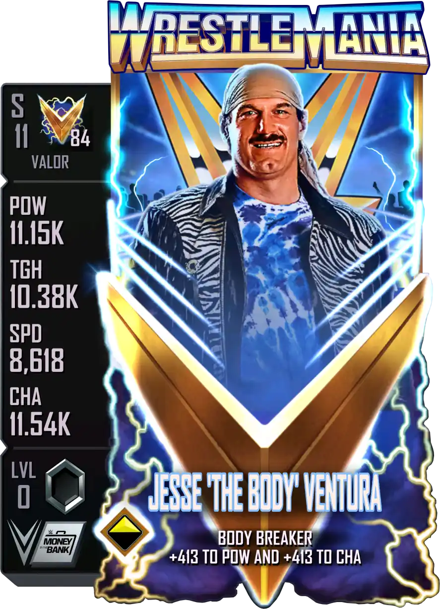 Valor, Jesse Ventura, Standard Card from WWE Supercard
