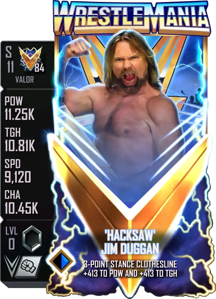 Valor, Jim Duggan, Standard Card from WWE Supercard