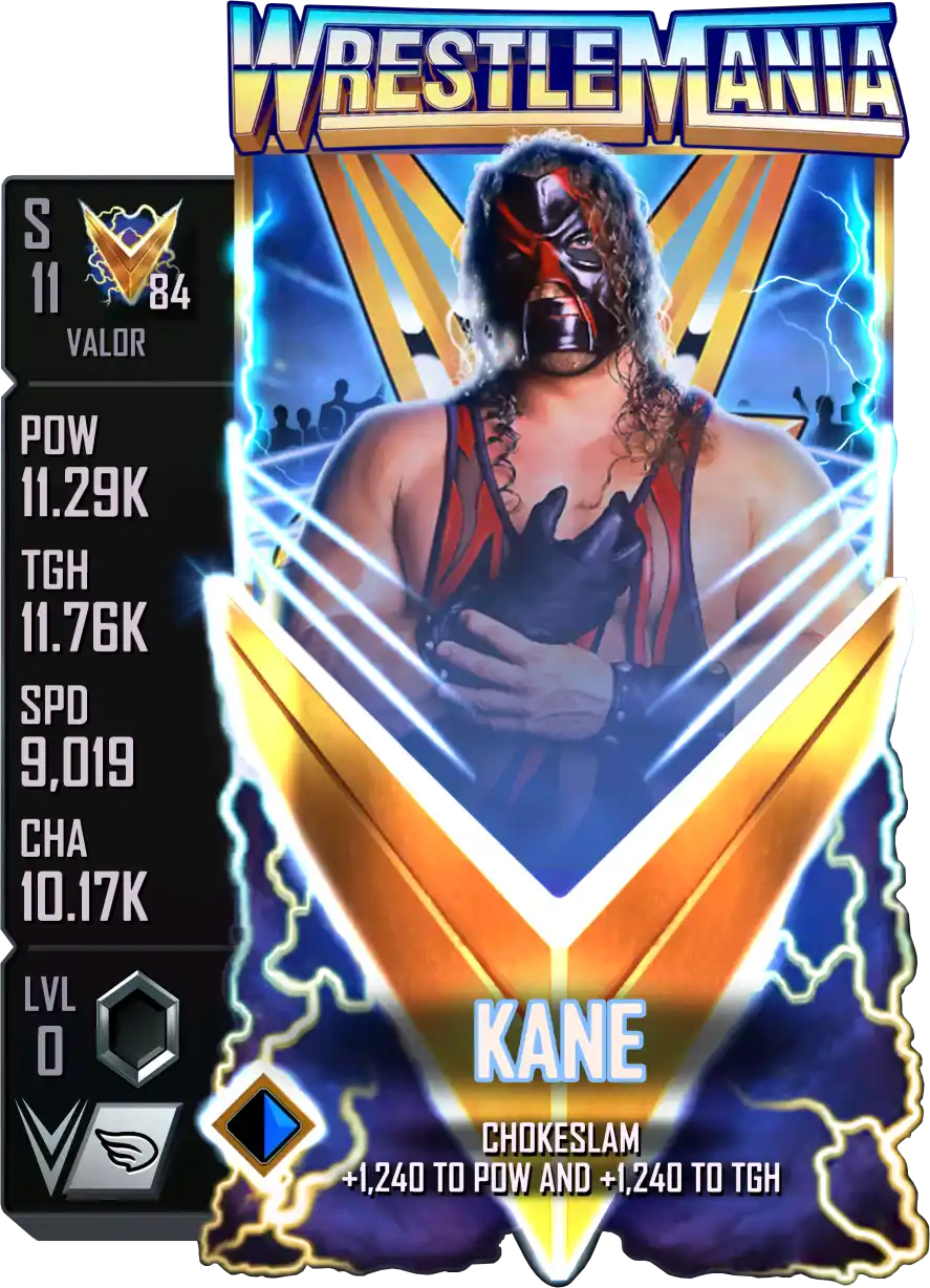 Valor, Kane, Standard Card from WWE Supercard