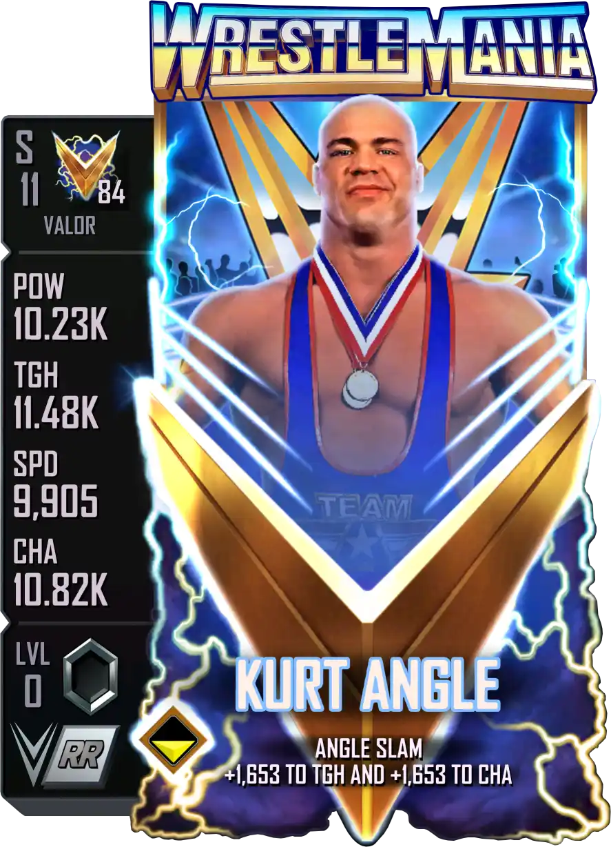 Valor, Kurt Angle, Standard Card from WWE Supercard