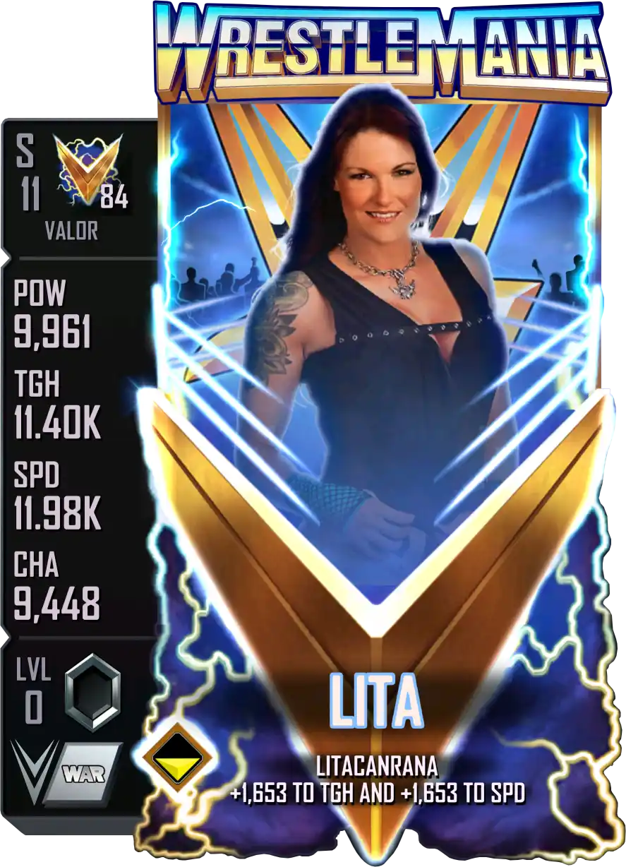 Valor, Lita, Standard Card from WWE Supercard