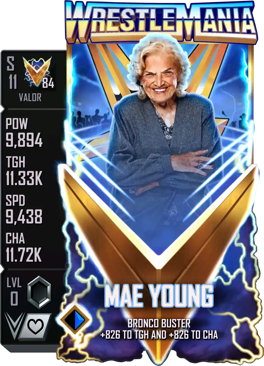Valor, Mae Young, Standard Card from WWE Supercard