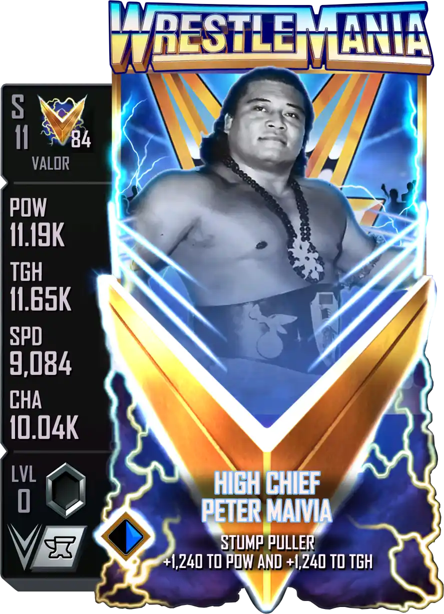 Valor, Peter Maivia, Standard Card from WWE Supercard