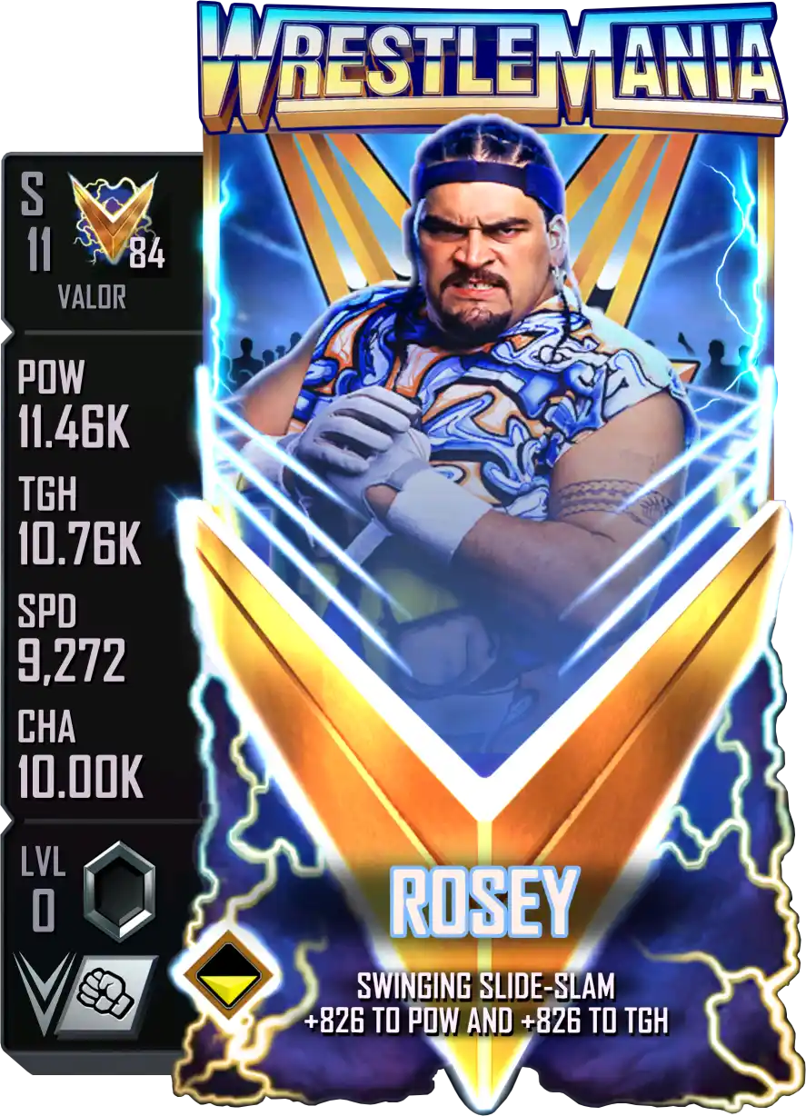 Valor, Rosey, Standard Card from WWE Supercard