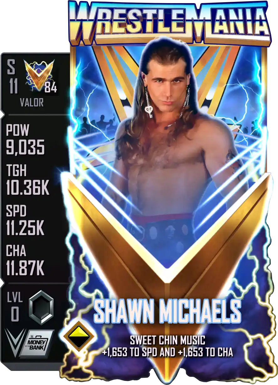 Valor, Shawn Michaels, Standard Card from WWE Supercard