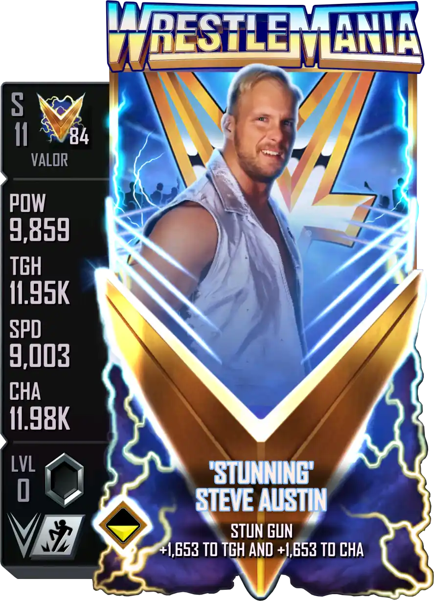 Valor, Steve Austin, Standard Card from WWE Supercard