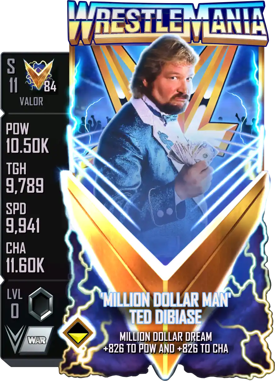 Valor, Ted Dibiase, Standard Card from WWE Supercard