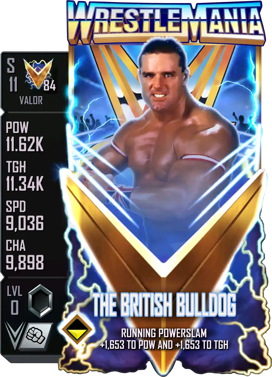 Valor, The British Bulldog, Standard Card from WWE Supercard