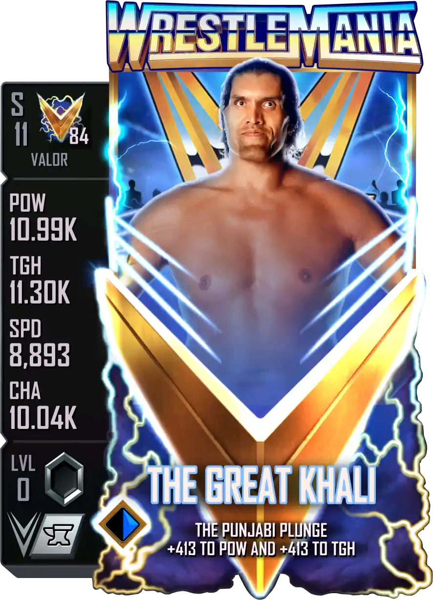 Valor, The Great Khali, Standard Card from WWE Supercard