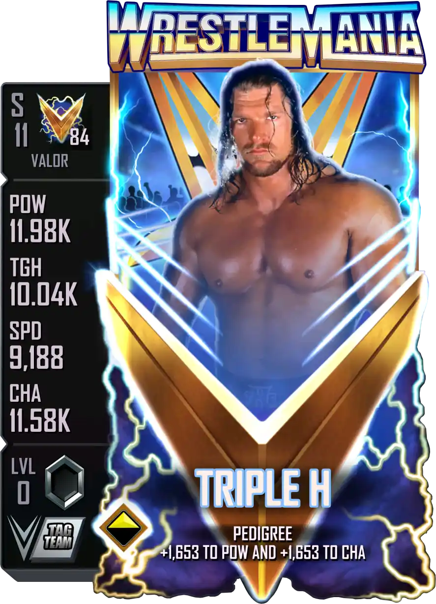 Valor, Triple H, Standard Card from WWE Supercard