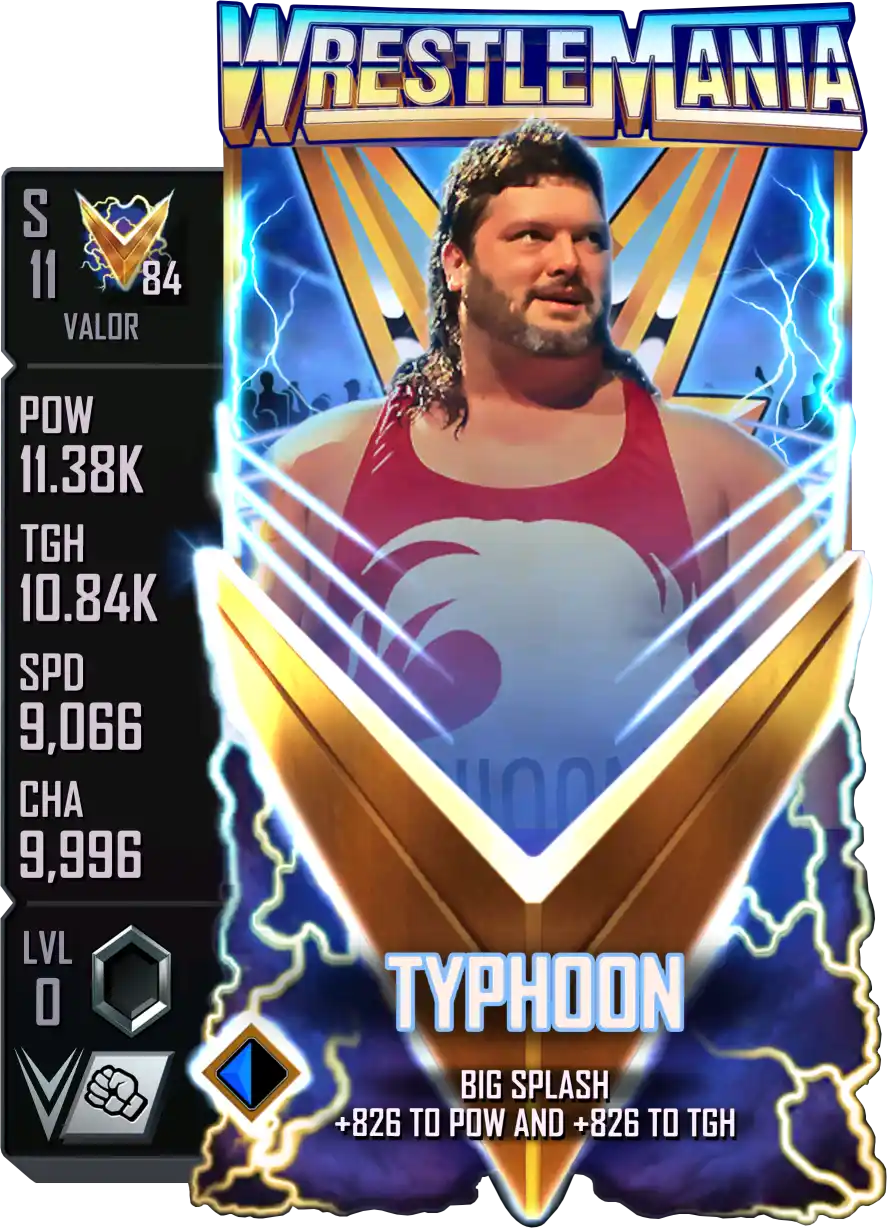 Valor, Typhoon, Standard Card from WWE Supercard