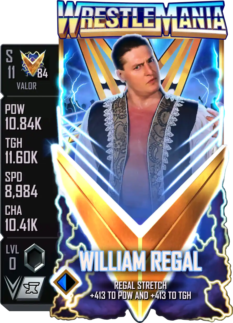 Valor, William Regal, Standard Card from WWE Supercard