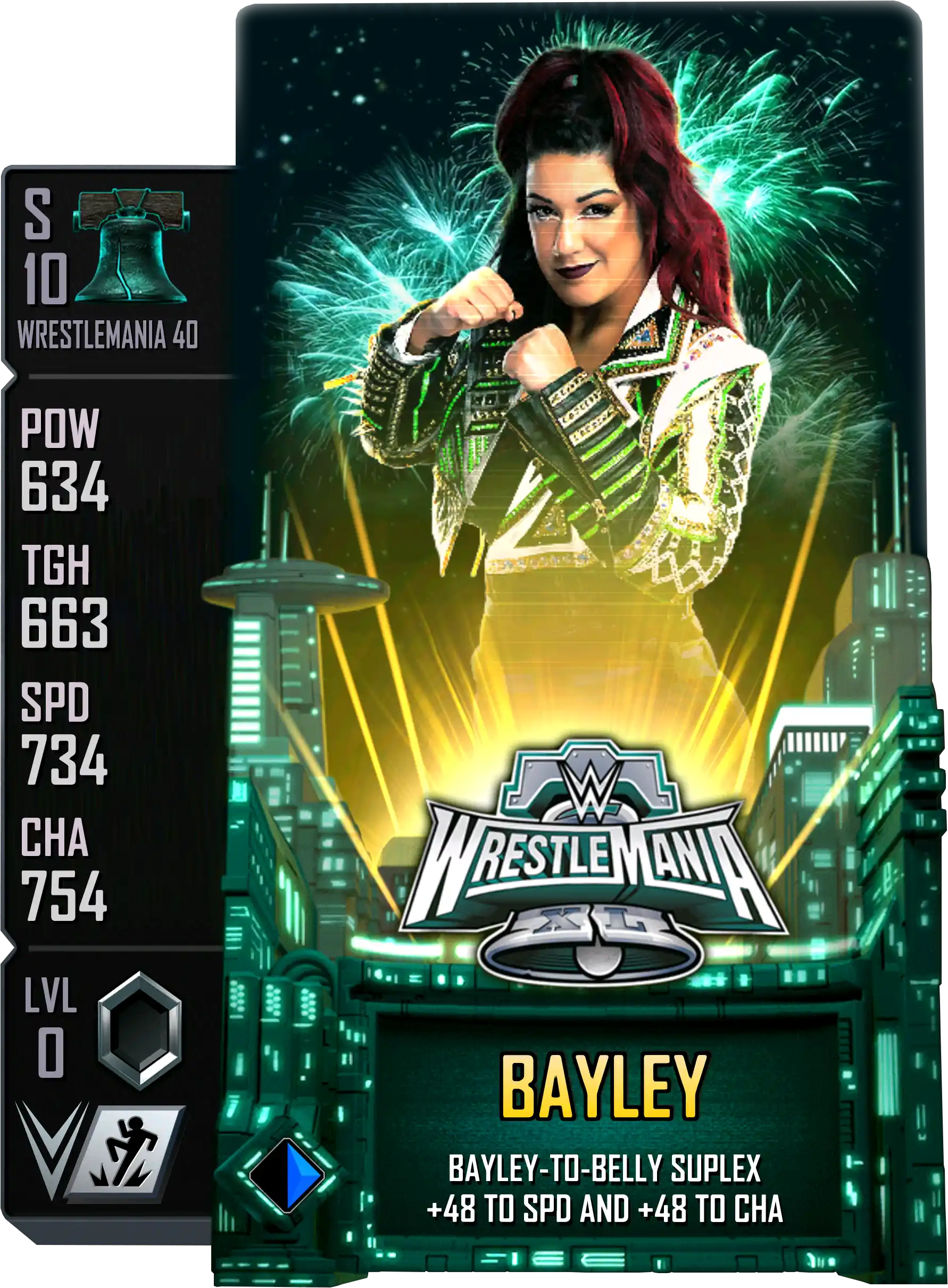 Wrestlemania 40, Bayley, PLE (Premium Live Event) Wrestlemania 40 card from WWE Supercard