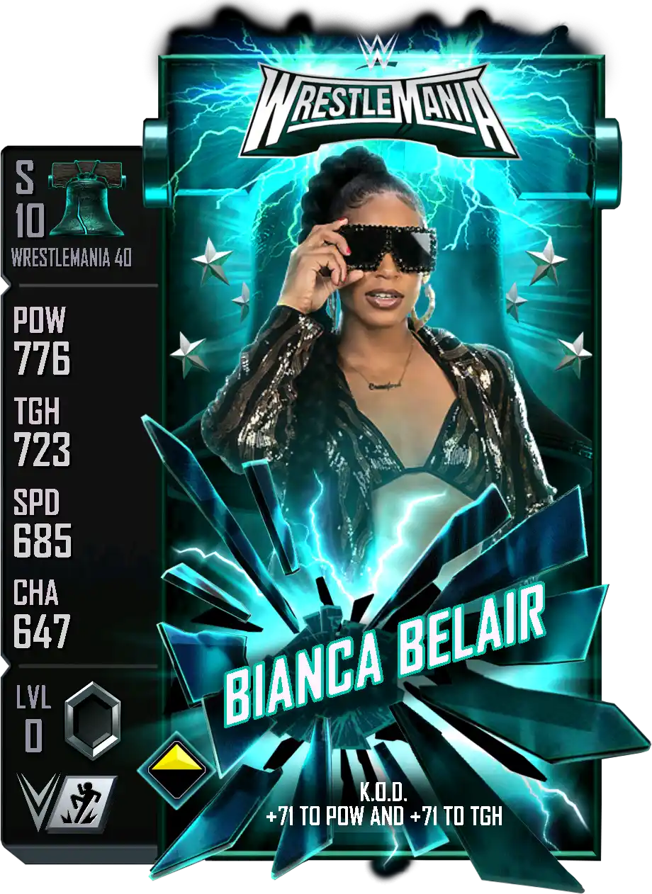 Wrestlemania 40, Bianca Belair, Fusion card from WWE Supercard