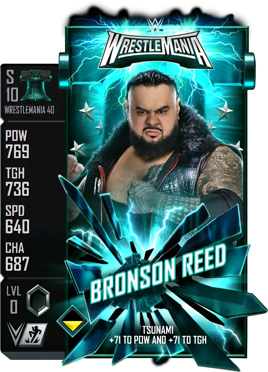 Wrestlemania 40, Bronson Reed, Fusion card from WWE Supercard