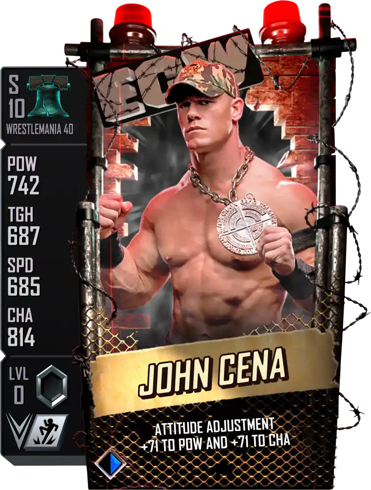 Wrestlemania 40, John Cena, Special Edition card from WWE Supercard