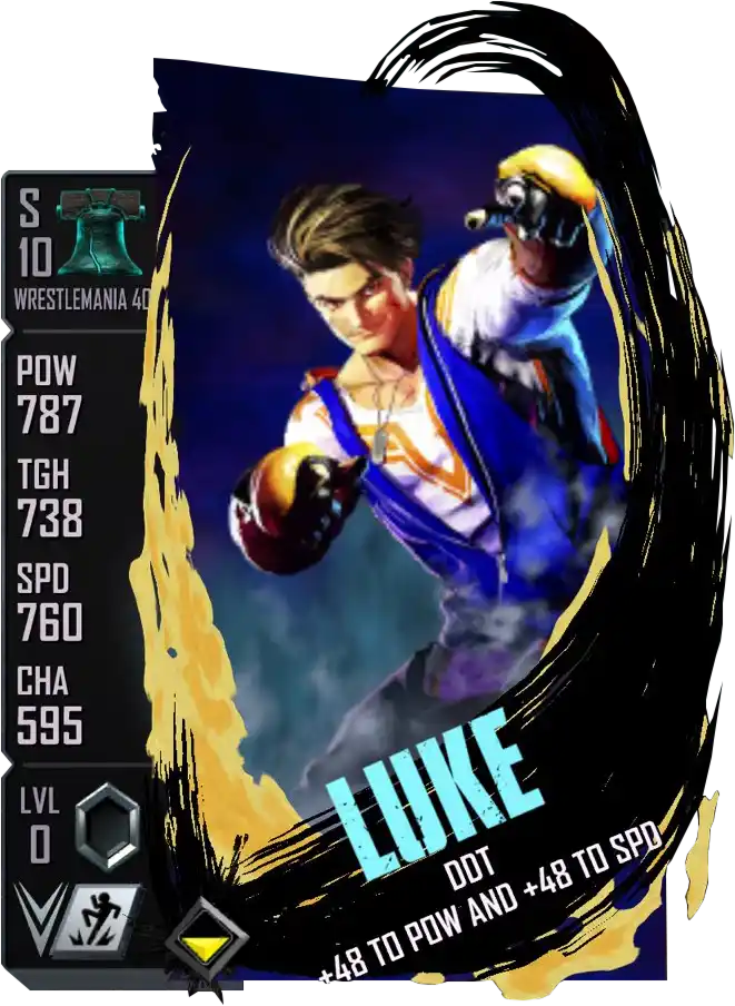 Wrestlemania 40, Luke, SE (Special Edition) card from WWE Supercard