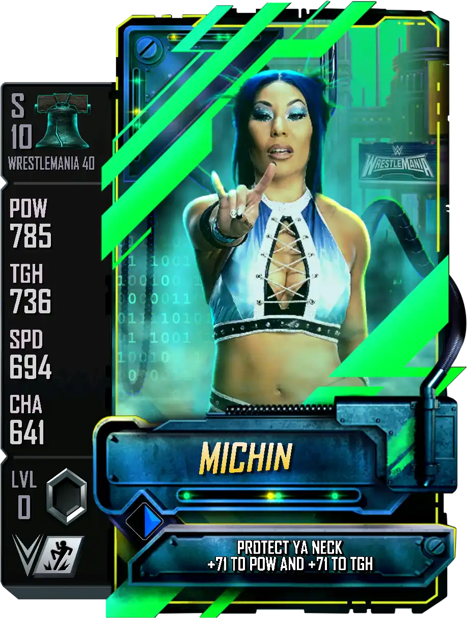 Wrestlemania 40, Michin, Fusion Seasonal Spring card from WWE Supercard