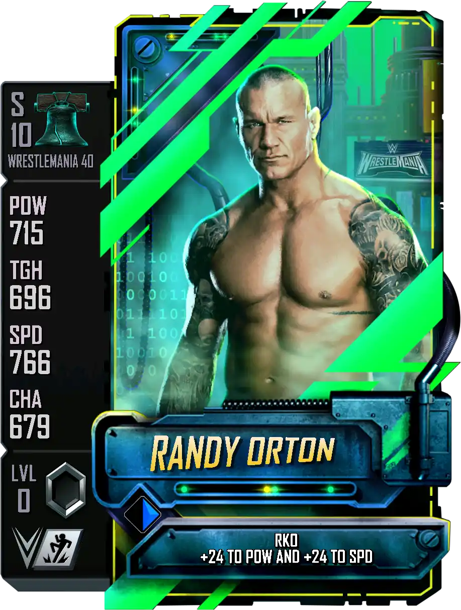 Wrestlemania 40, Randy Orton, Fusion Seasonal Spring card from WWE Supercard