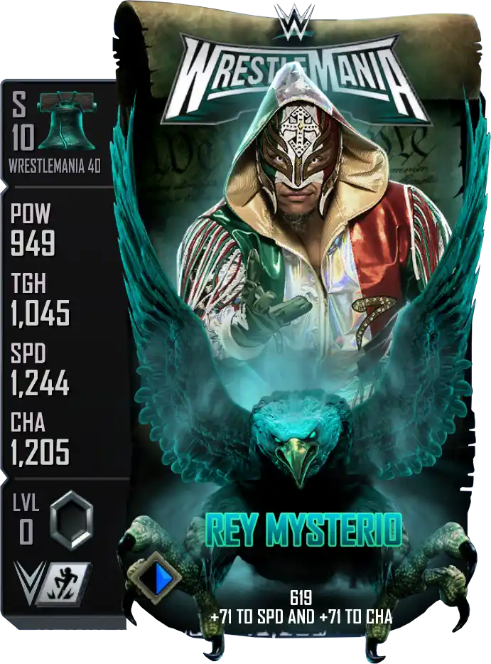 Wrestlemania 40, Rey Mysterio, Heroic Event card from WWE Supercard