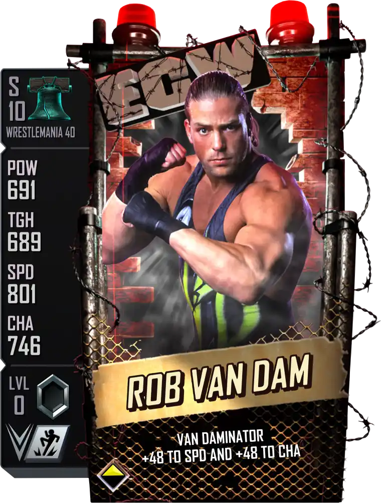 Wrestlemania 40, Rob Van Dam, Special Edition card from WWE Supercard