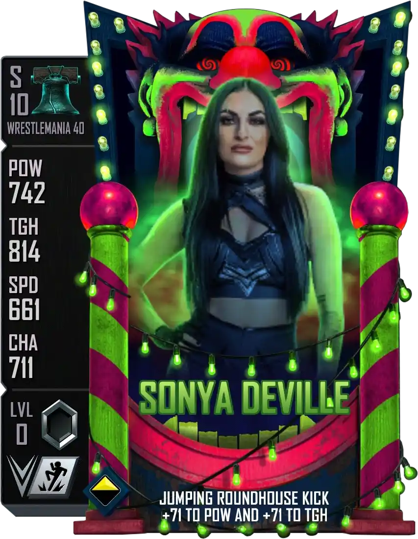 Wrestlemania 40, Sonya Deville, Fusion Seasonal Summer card from WWE Supercard
