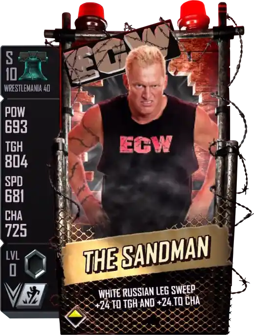 Wrestlemania 40, The Sandman, SE (Special Edition) card from WWE Supercard