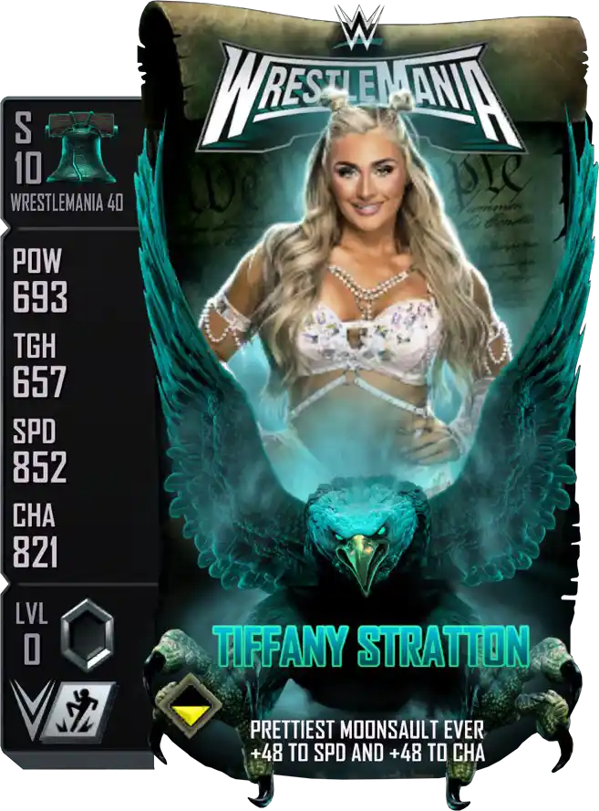 Wrestlemania 40, Tiffany Stratton, Heroic Event card from WWE Supercard