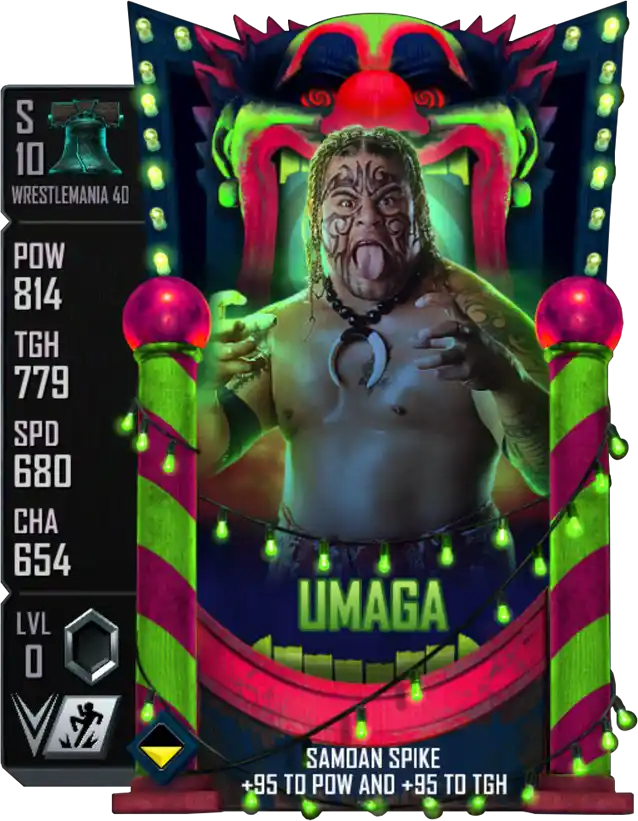 Wrestlemania 40, Umaga, Fusion Seasonal Summer card from WWE Supercard