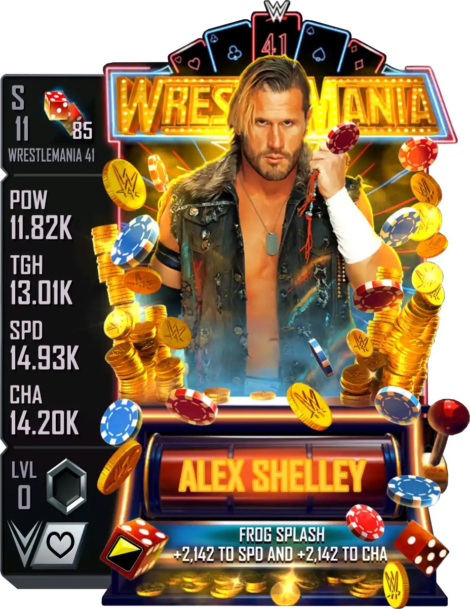 Wrestlemania 41, Alex Shelley, Standard Card from WWE Supercard